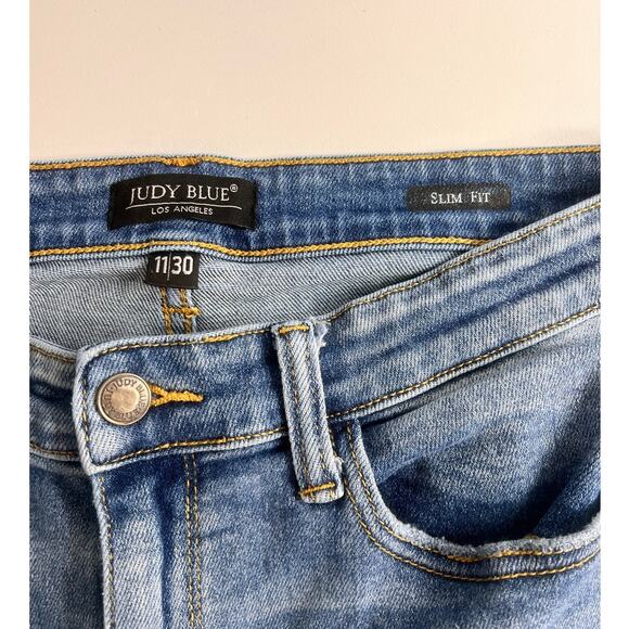 Judy Blue Skinny Fit Stretch Comfort Jeans Sz 11/30 Ankle Length - Picture 4 of 8